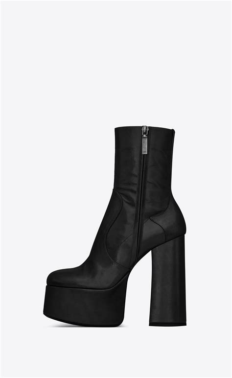 black ysl platform bootie|ysl saint laurent boots.